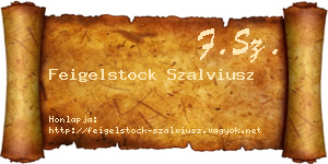 Feigelstock Szalviusz névjegykártya